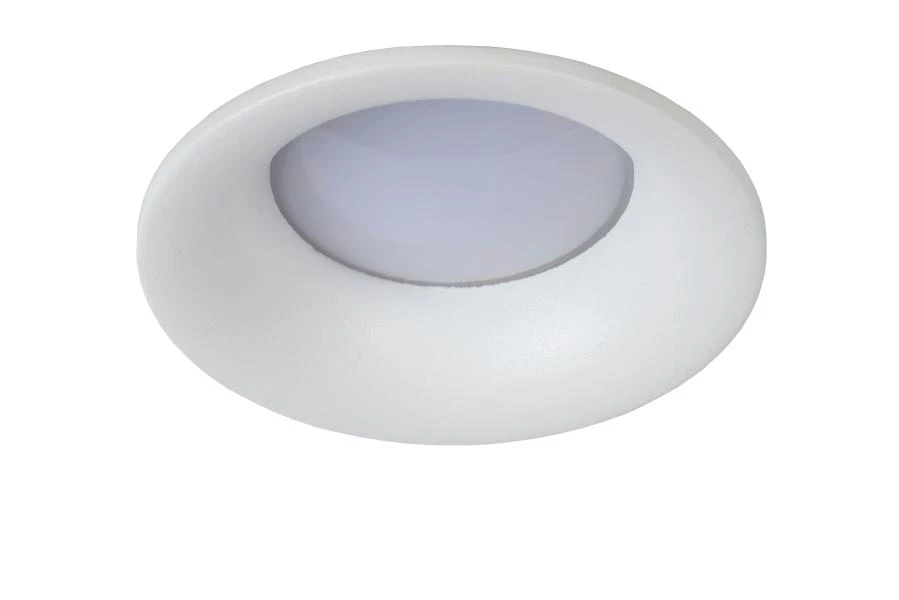 Lucide ZIVA - Recessed spotlight Bathroom - Ø 8,5 cm - 1xGU10 - IP44 - White - turned off